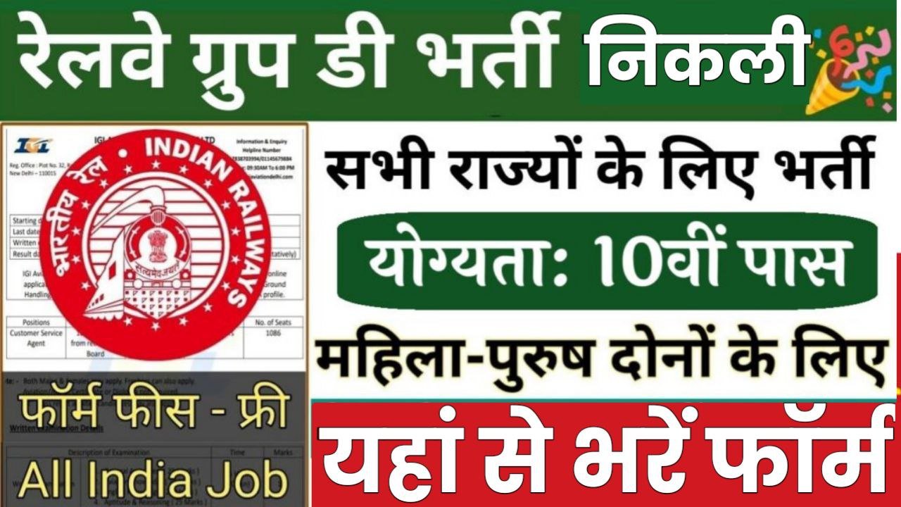 Railway Group D Vacancy: रेलवे में निकली ग्रुप डी की भर्ती, 10वीं पास करें आवेदन